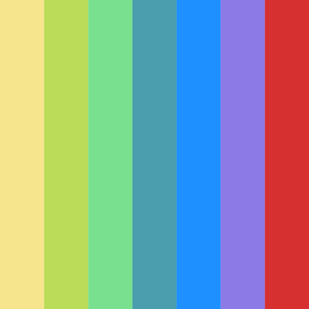 Download vibrant blue color palette PNG image (square)