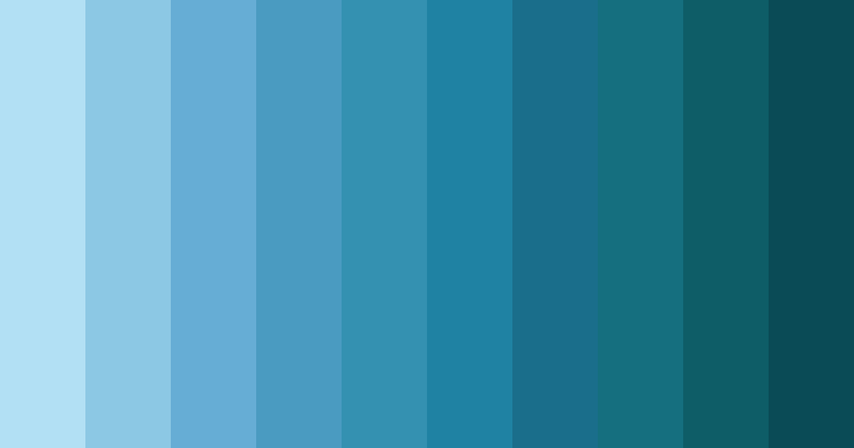 Download light water blue color palette PNG image (landscape)