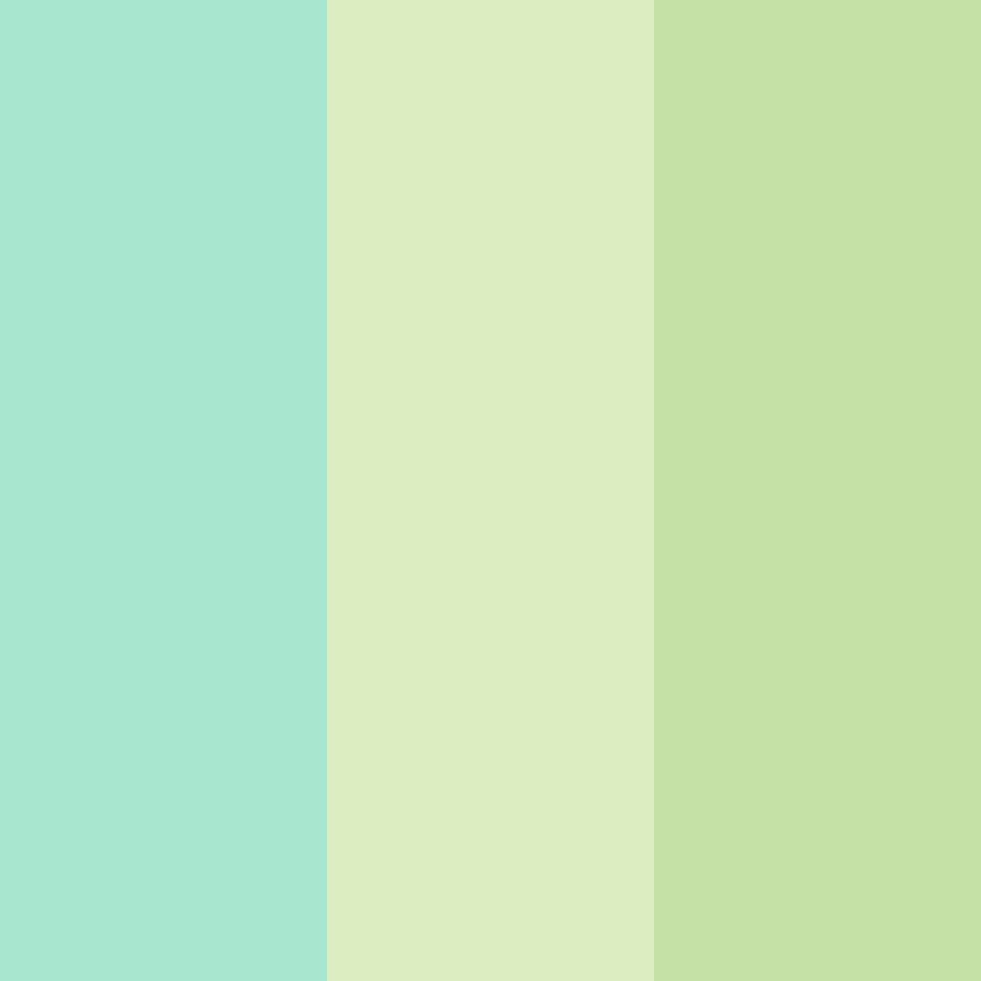 Download shades of green color palette PNG image (square)