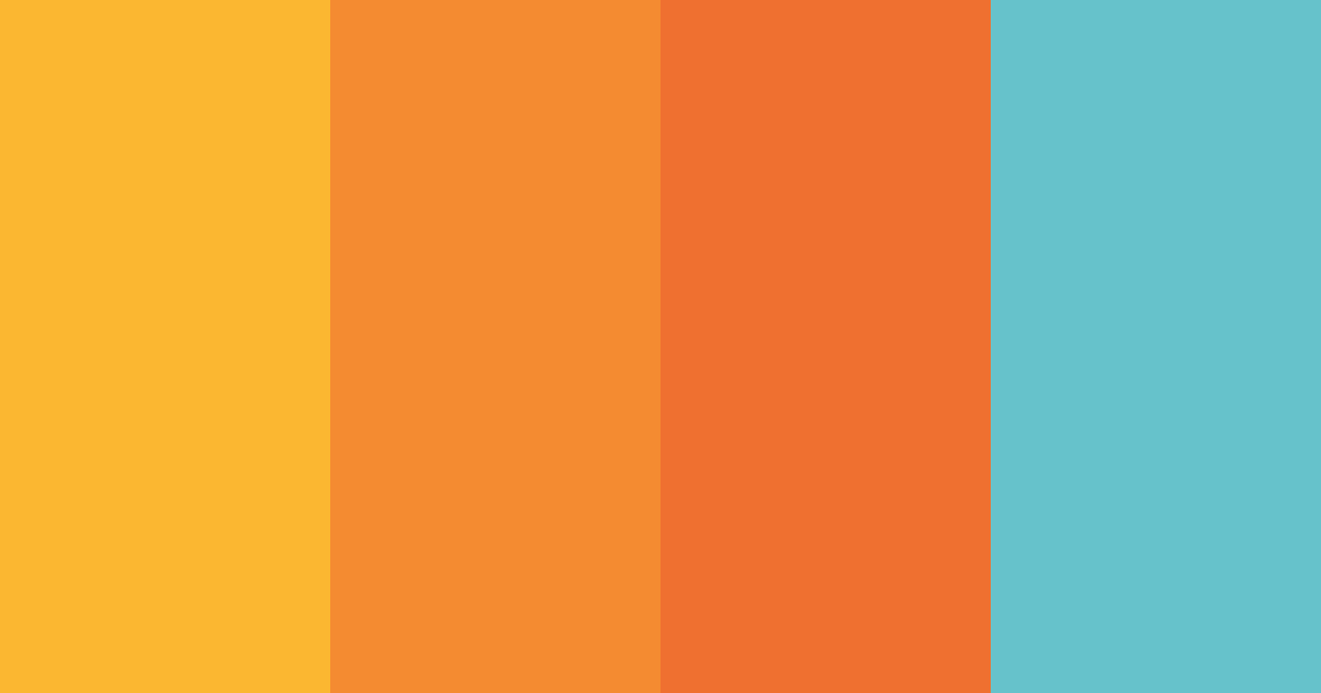 Download citrus sunset color palette PNG image (landscape)