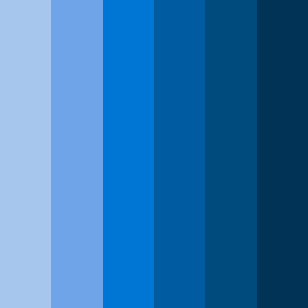 Download blue shades color palette PNG image (square)
