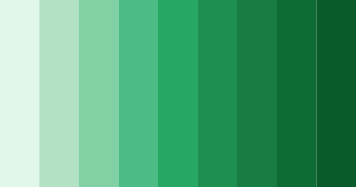 Download green harmony color palette PNG image (landscape)