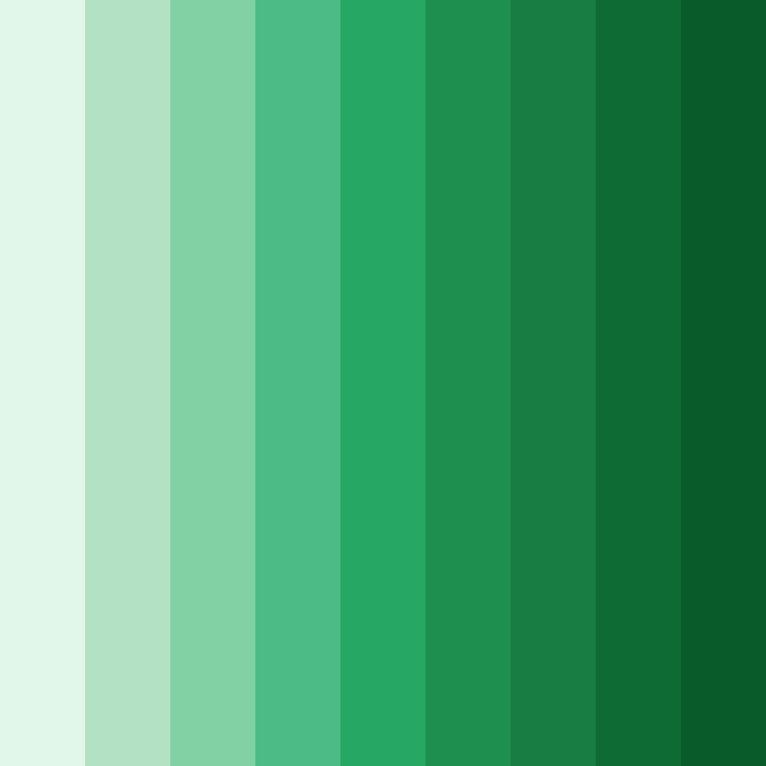 Download green harmony color palette PNG image (square)