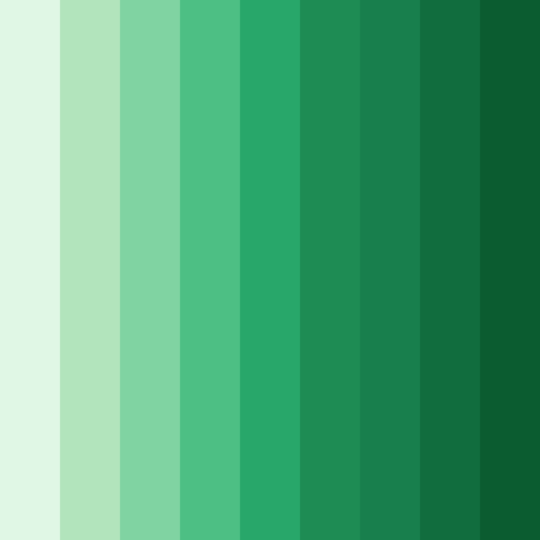 Download healing greens color palette PNG image (square)