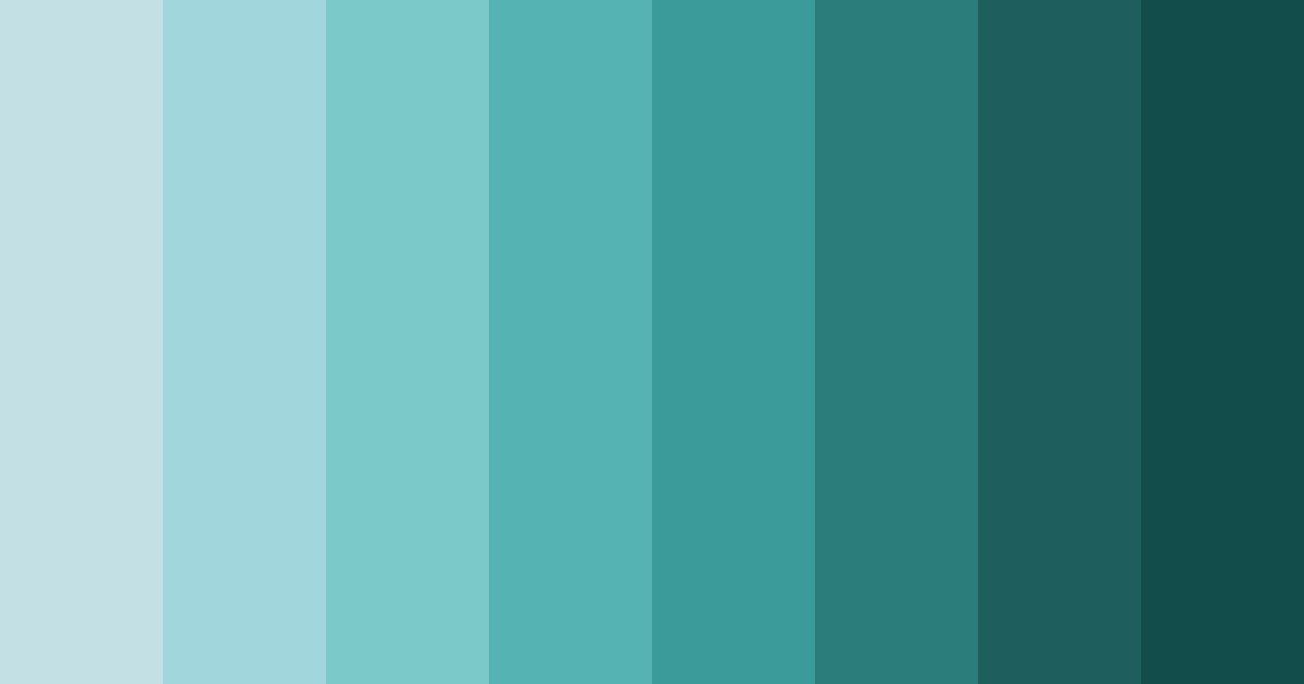 Download teal drops color palette PNG image (landscape)