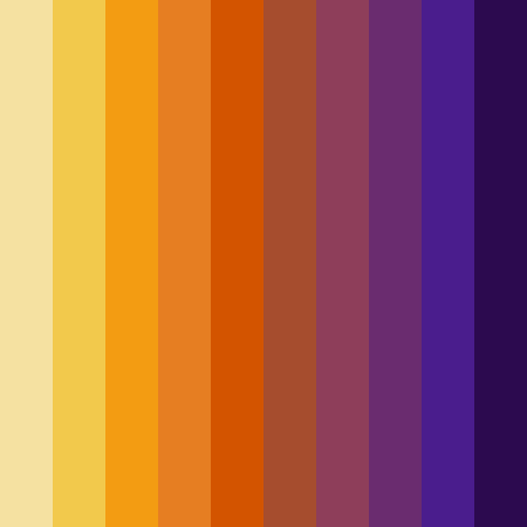 Download sunset reverie color palette PNG image (square)