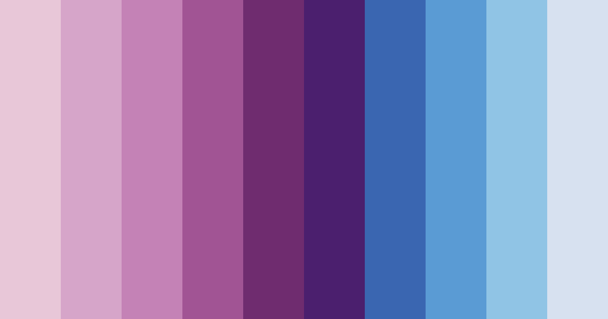 Download shades of purple and blue color palette PNG image (landscape)