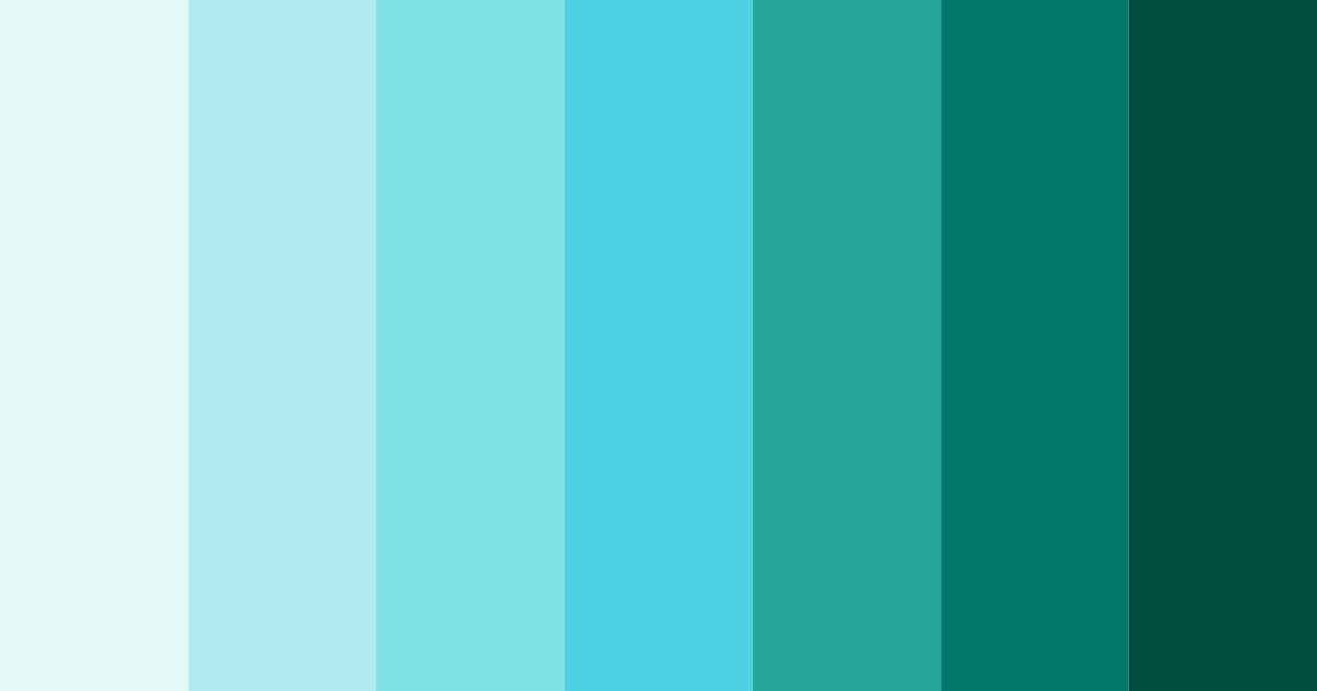 Download teal gummy bears color palette PNG image (landscape)