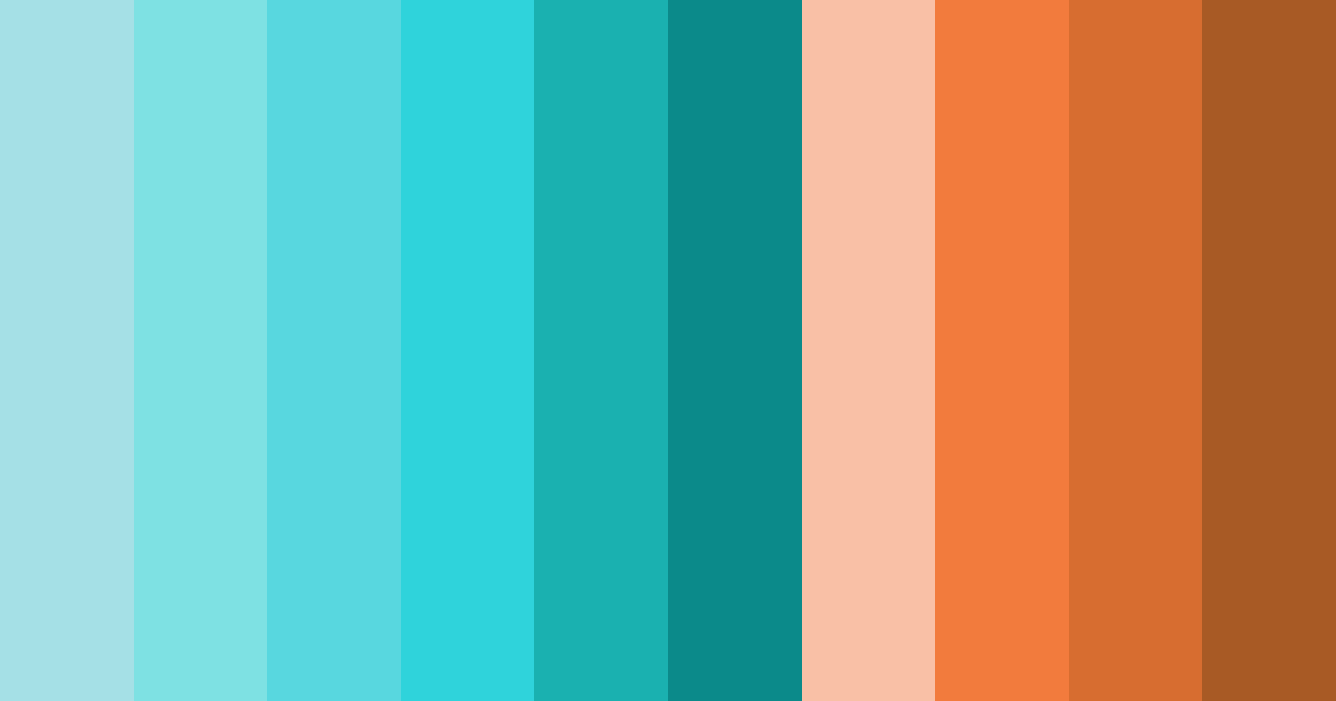 Download tropical breeze serenity color palette PNG image (landscape)