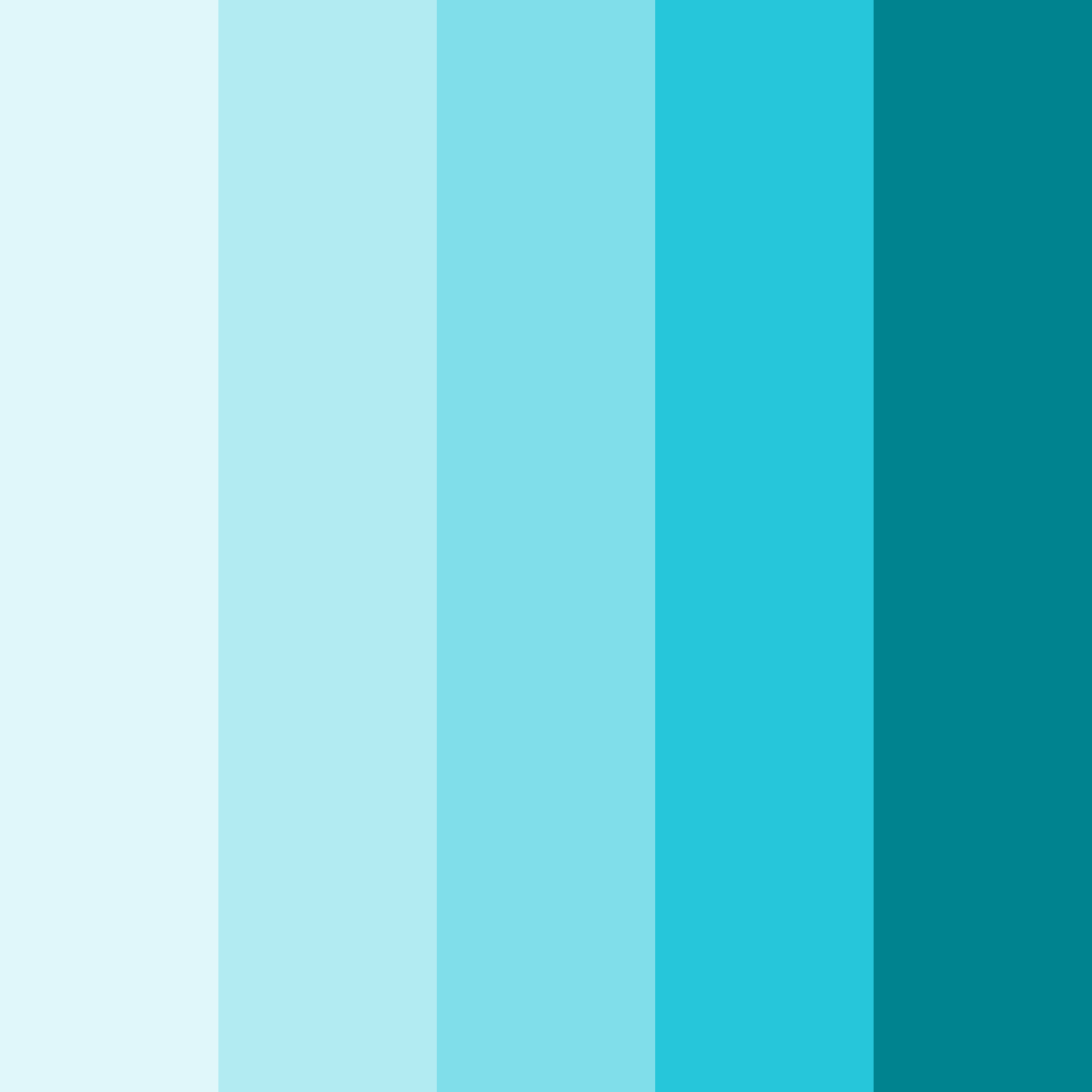 Download aqua nymphs color palette PNG image (square)