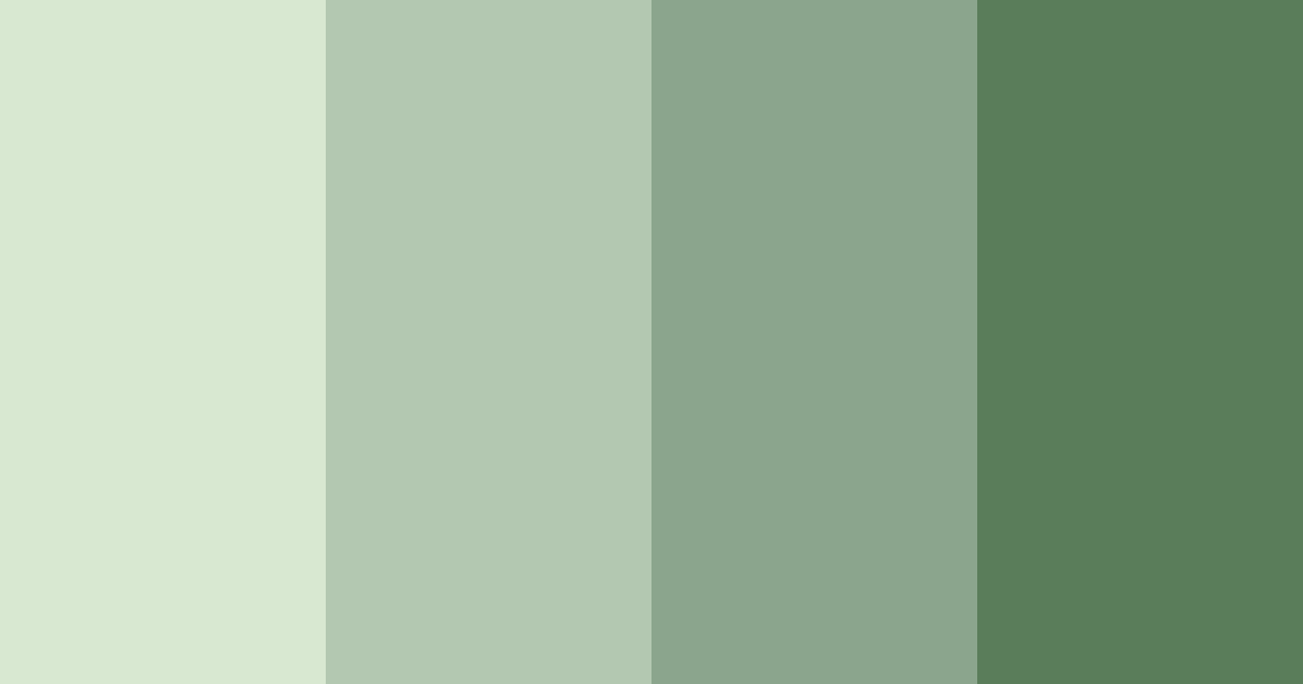 Download shades of laurel green color palette PNG image (landscape)