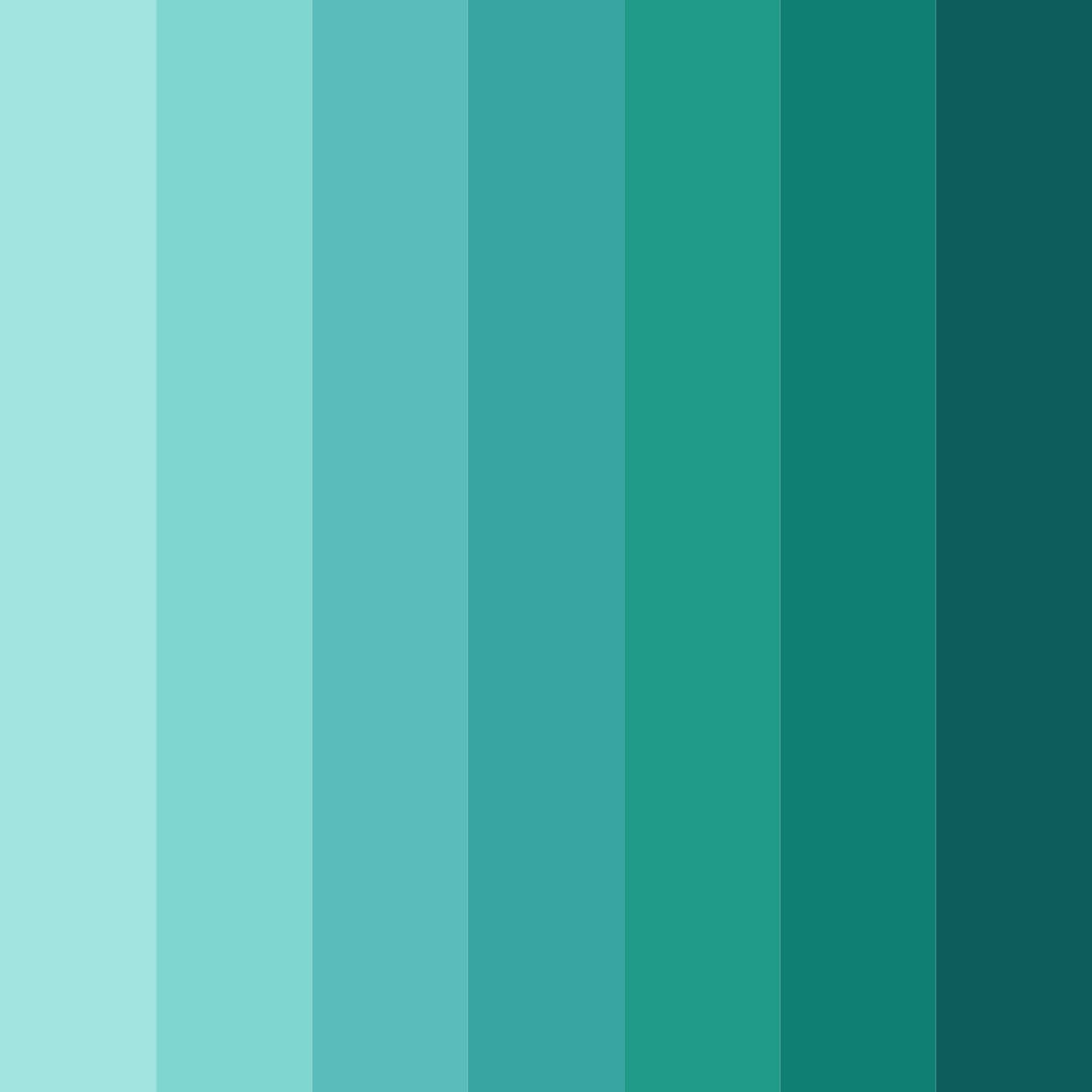 Download teal tides color palette PNG image (square)