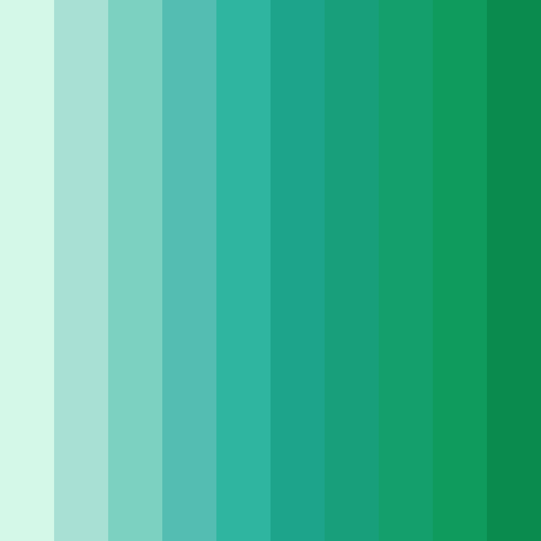 Download shades of ai green color palette PNG image (square)