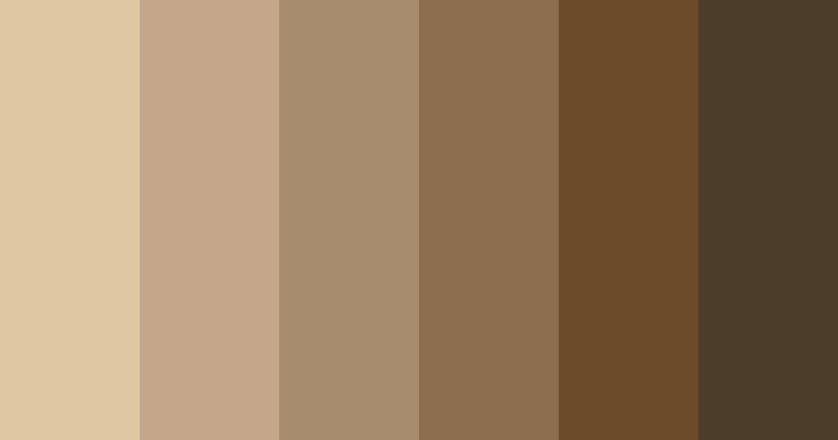Download earthy brown color palette PNG image (landscape)