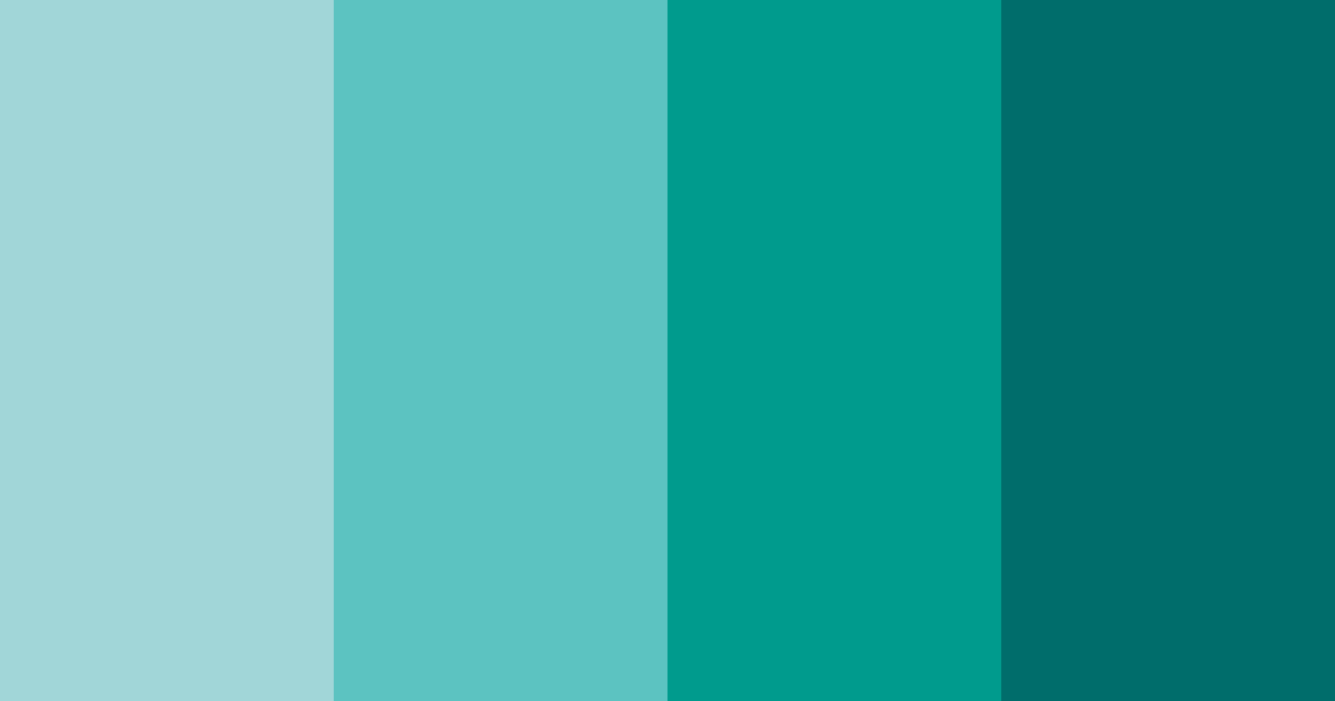 Download tropical teal dreams color palette PNG image (landscape)