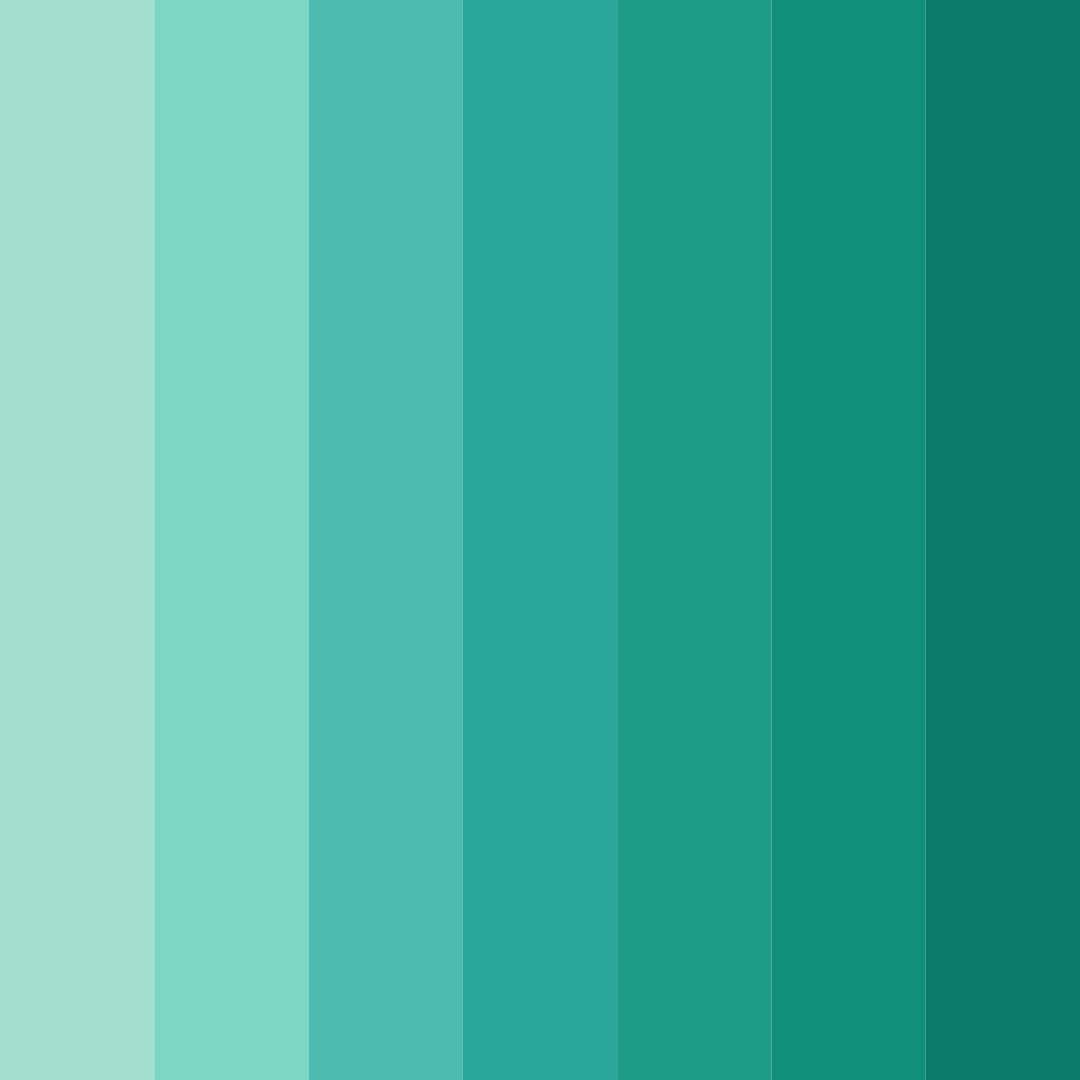 Download emerald tides color palette PNG image (square)