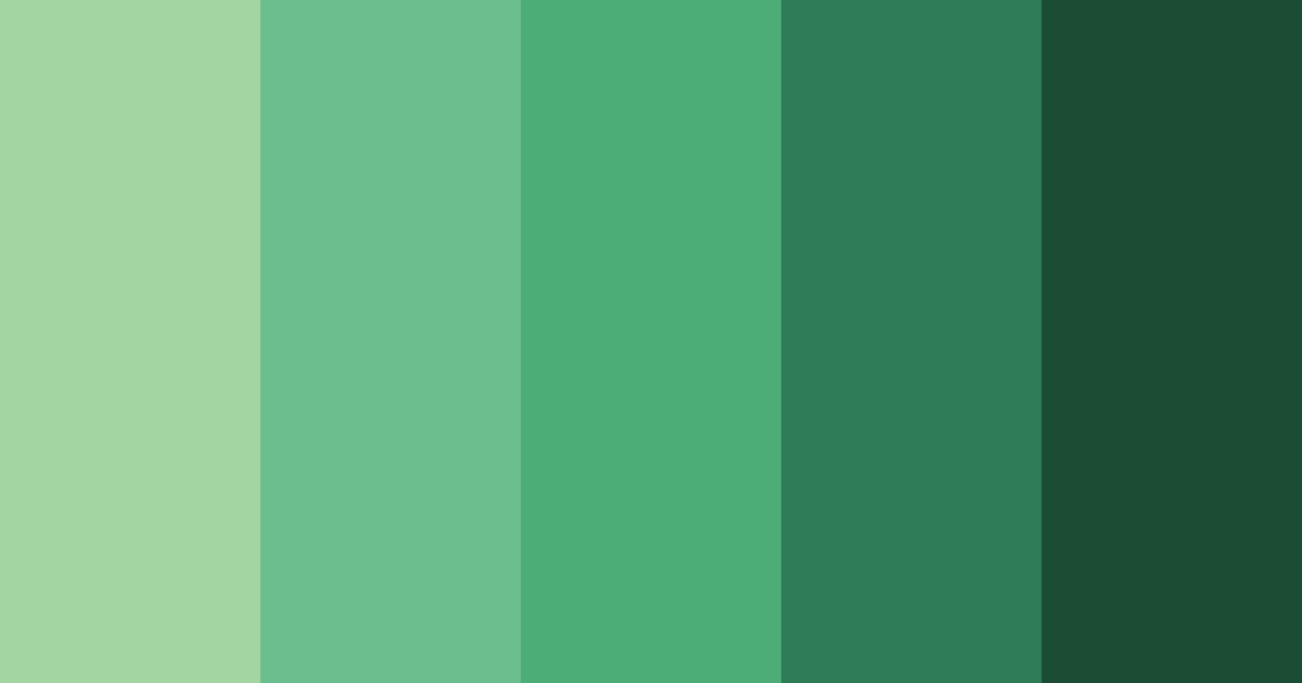 Download dark green shades color palette PNG image (landscape)