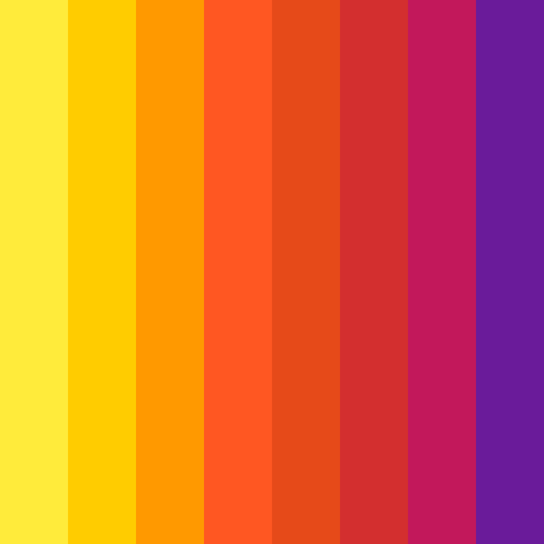Download vibrant sunset symphony color palette PNG image (square)