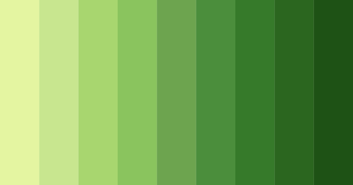 Download shades of green yellow color palette PNG image (landscape)