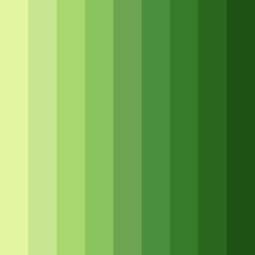 Download shades of green yellow color palette PNG image (square)
