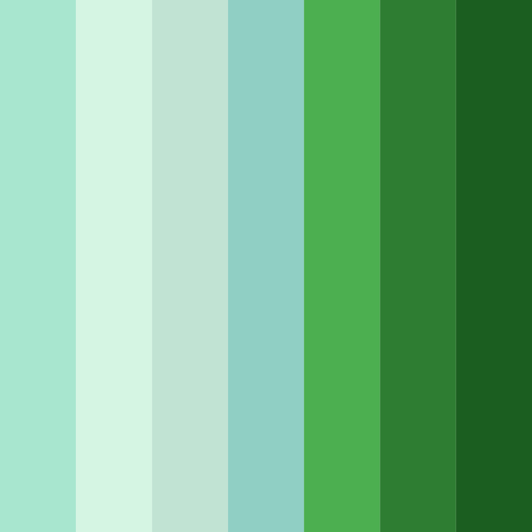 Download verdant harmony color palette PNG image (square)
