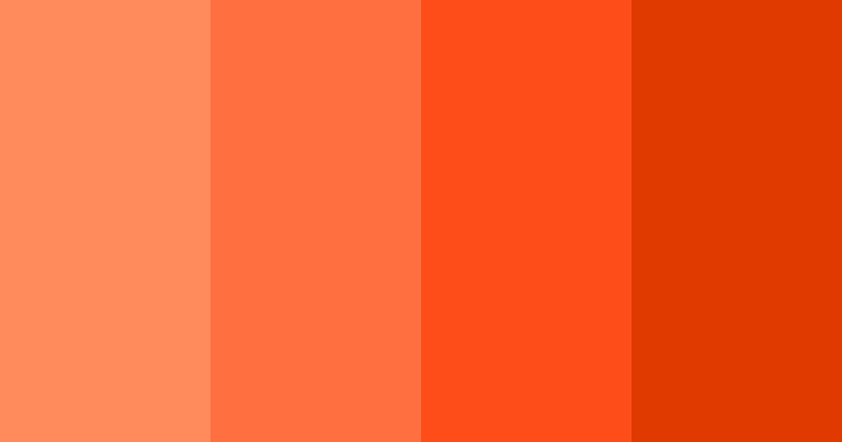 Download vibrant orange color palette PNG image (landscape)