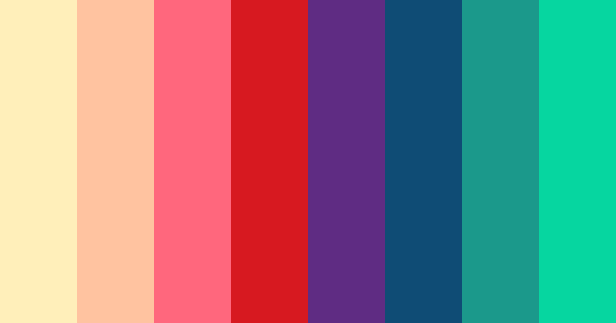 Download vibrant sunset color palette PNG image (landscape)