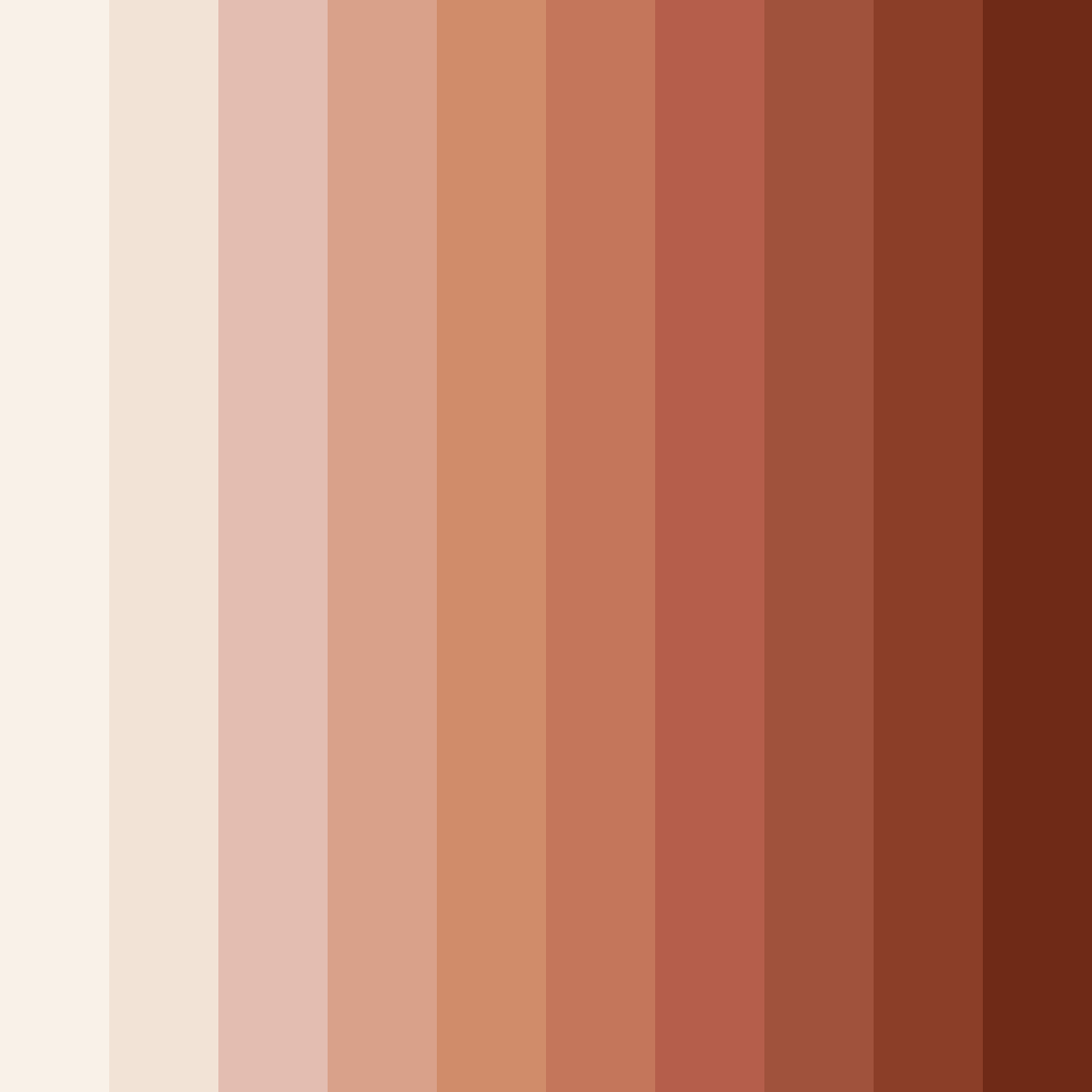 Download shades of peach color palette PNG image (square)