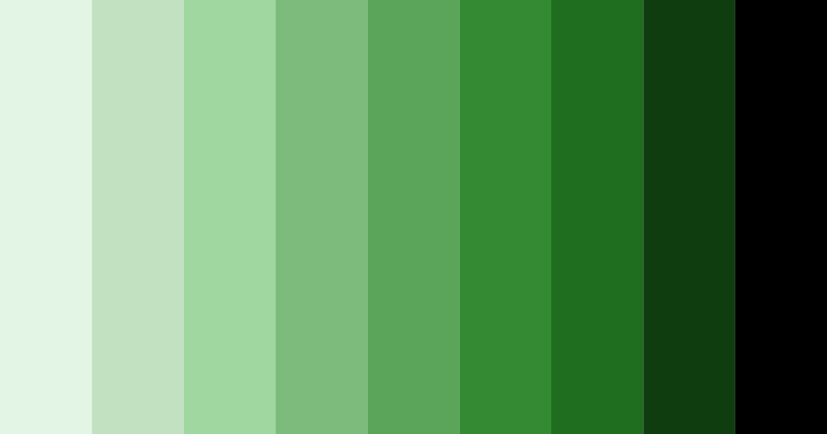 Download shades of green and black color palette PNG image (landscape)
