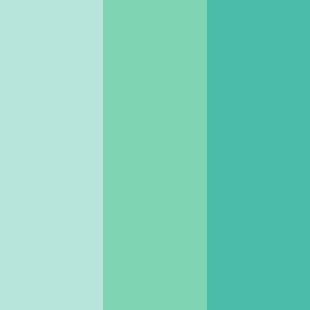 Download teal shades color palette PNG image (square)