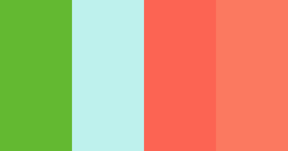 Download minty peach color palette PNG image (landscape)