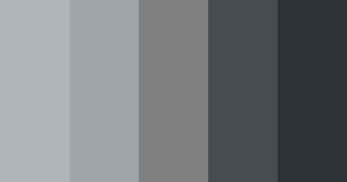 Download shades of charcoal gray color palette PNG image (landscape)