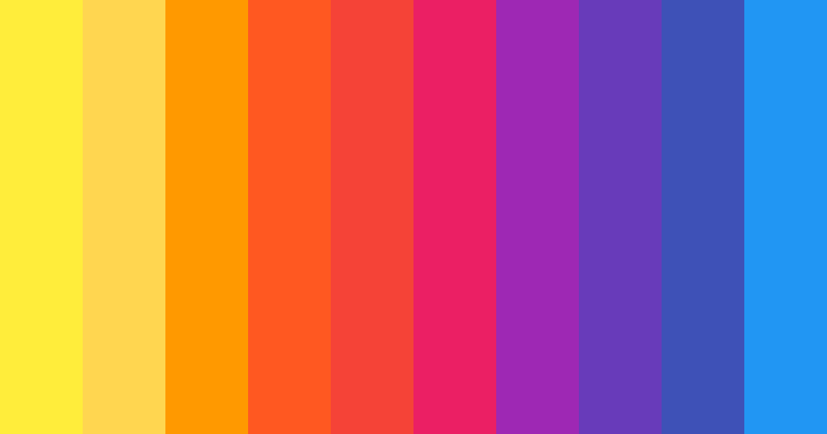 Download vibrant orange color palette PNG image (landscape)