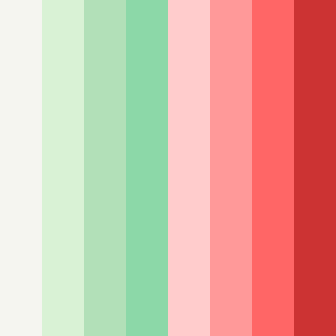 Download green and red harmony color palette PNG image (square)
