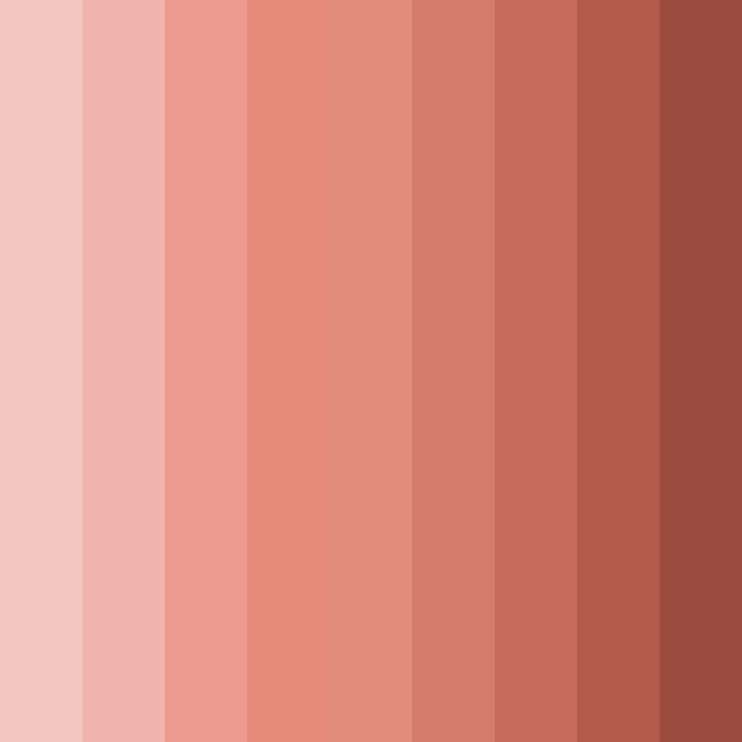 Download coral shades color palette PNG image (square)