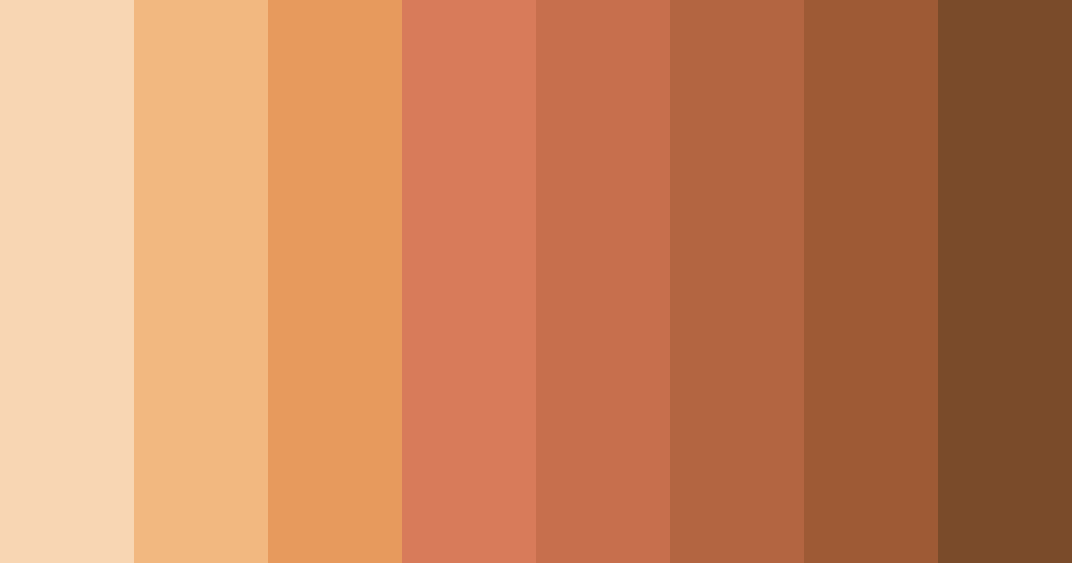 Download peach brown color palette PNG image (landscape)