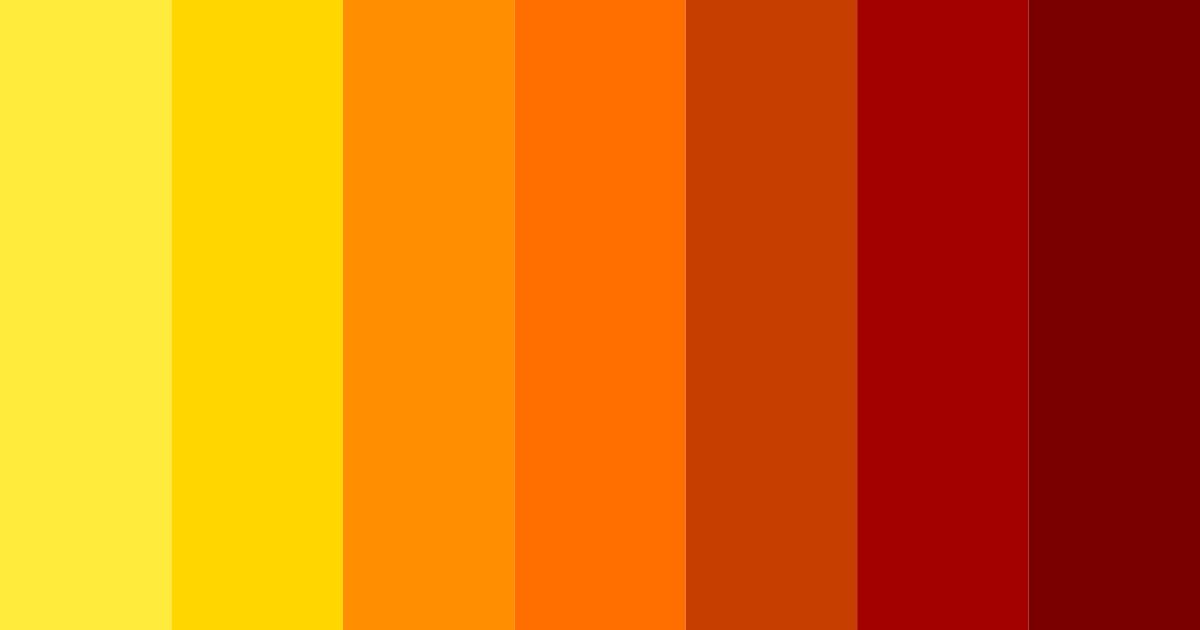 Download shades of yellow and red color palette PNG image (landscape)