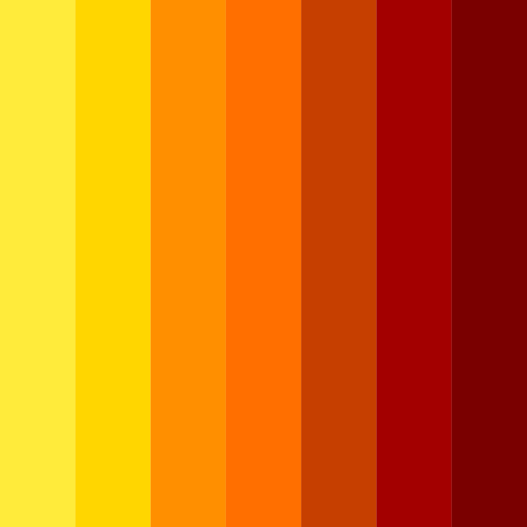 Download shades of yellow and red color palette PNG image (square)