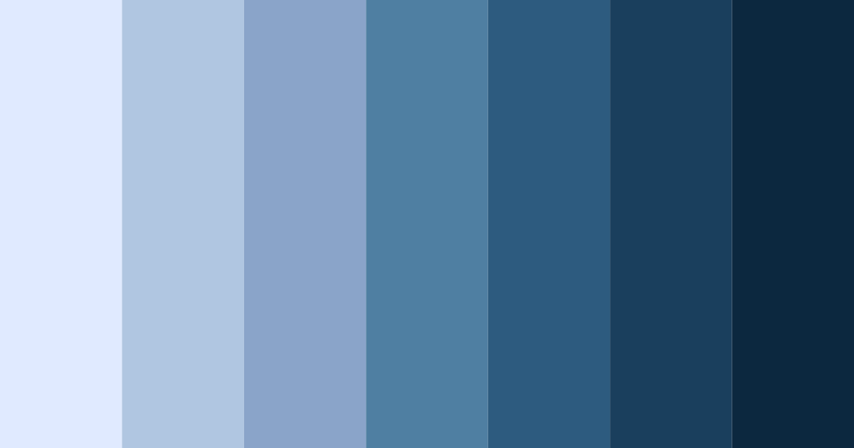 Download blue night moon color palette PNG image (landscape)