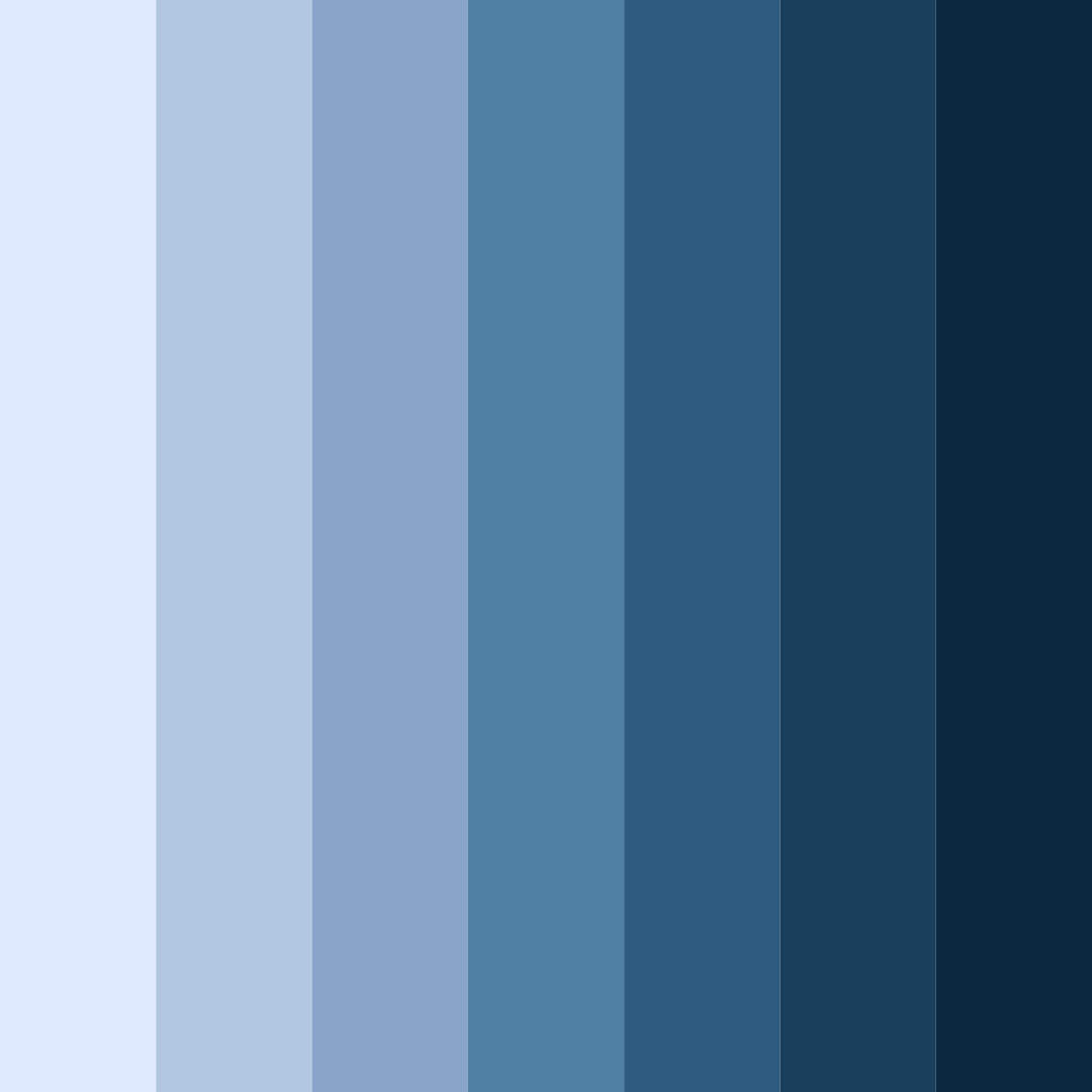 Download blue night moon color palette PNG image (square)