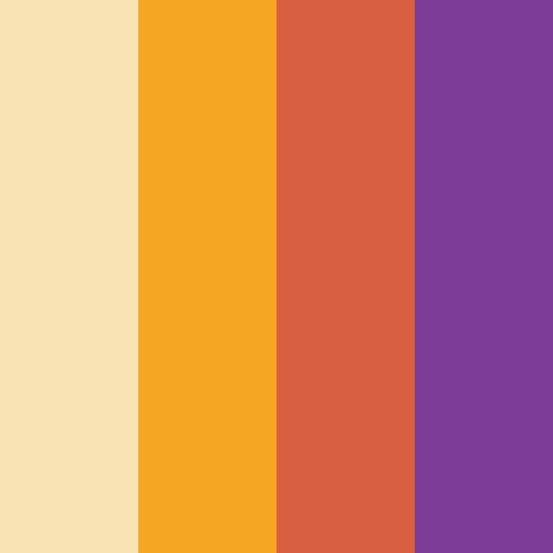 Download autumnal glow color palette PNG image (square)