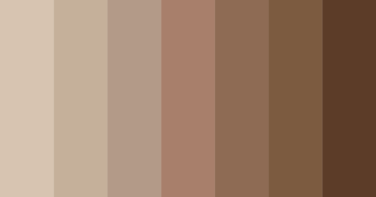 Download shades of taupe color palette PNG image (landscape)