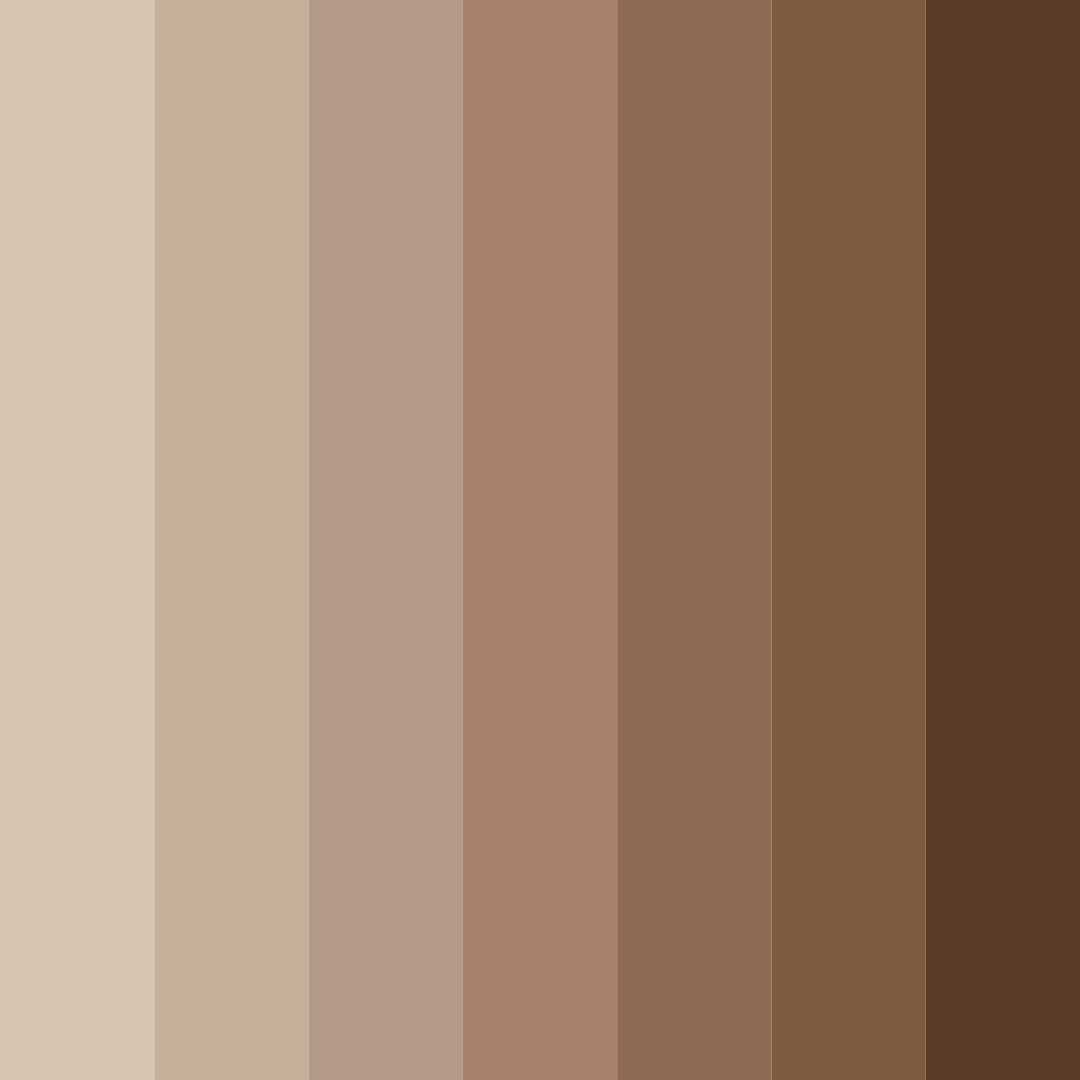 Download shades of taupe color palette PNG image (square)
