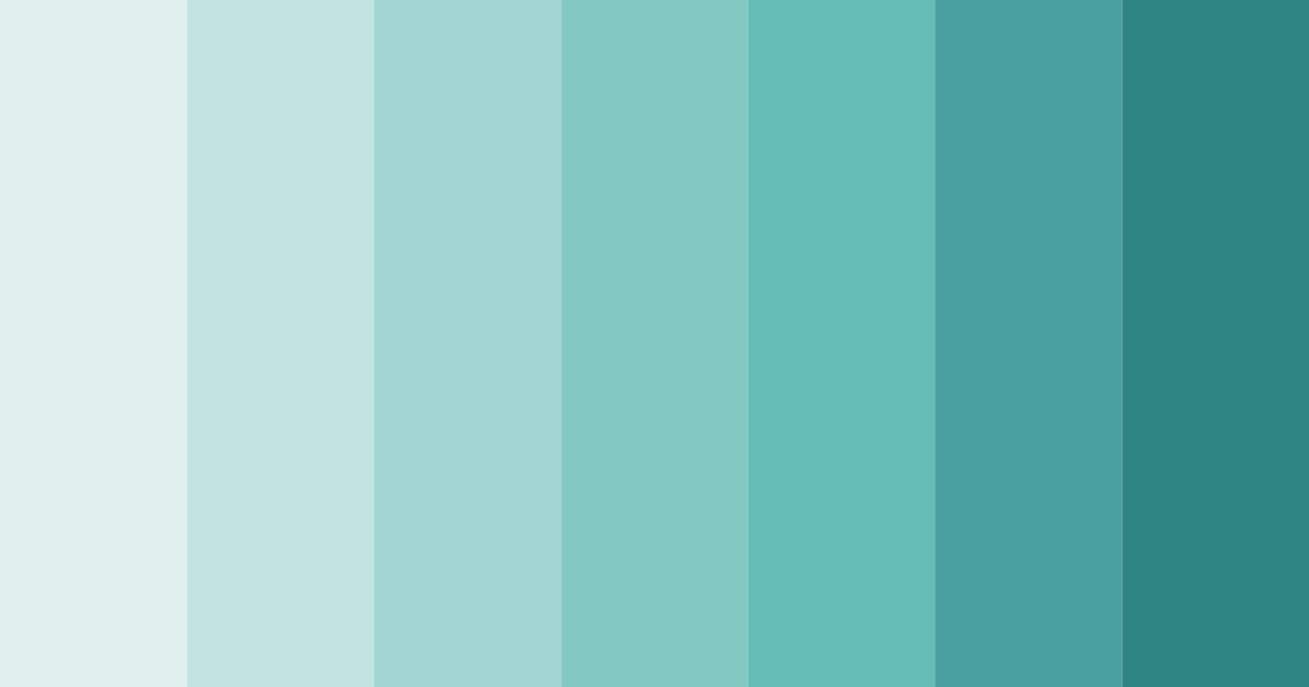Download teal serenity color palette PNG image (landscape)