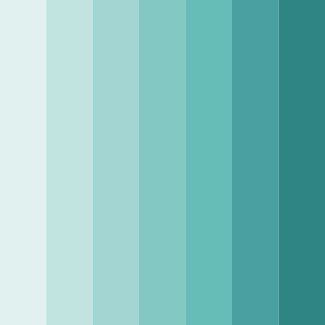 Download teal serenity color palette PNG image (square)