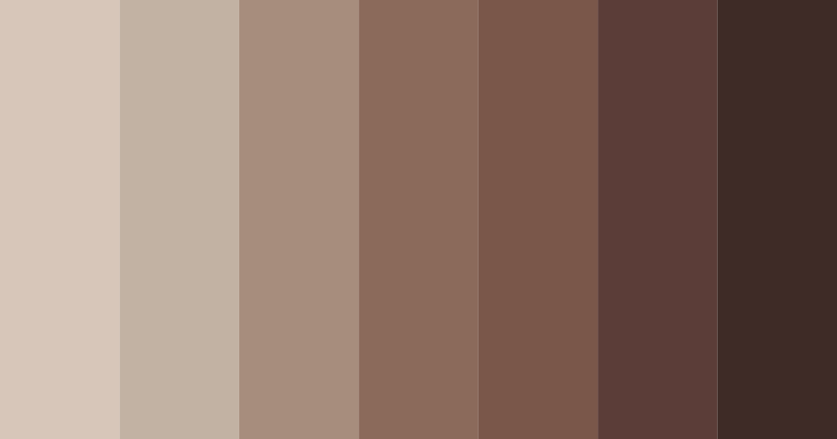 Download shades of taupe color palette PNG image (landscape)