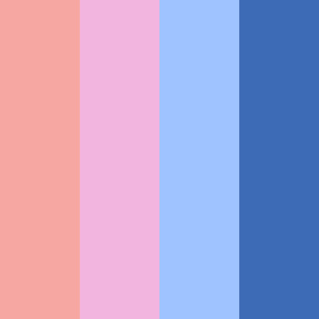 Download vibrant red blue pink yellow color palette PNG image (square)