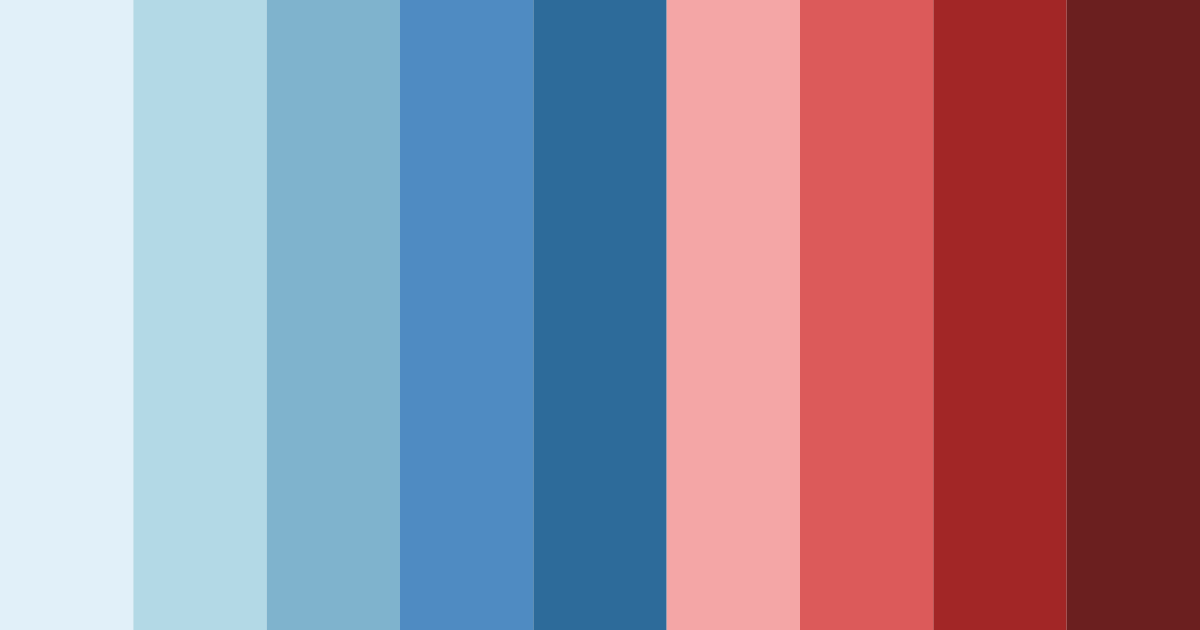 Download red and blue harmony color palette PNG image (landscape)