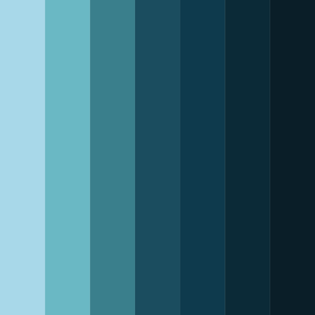 Download teal winter color palette PNG image (square)