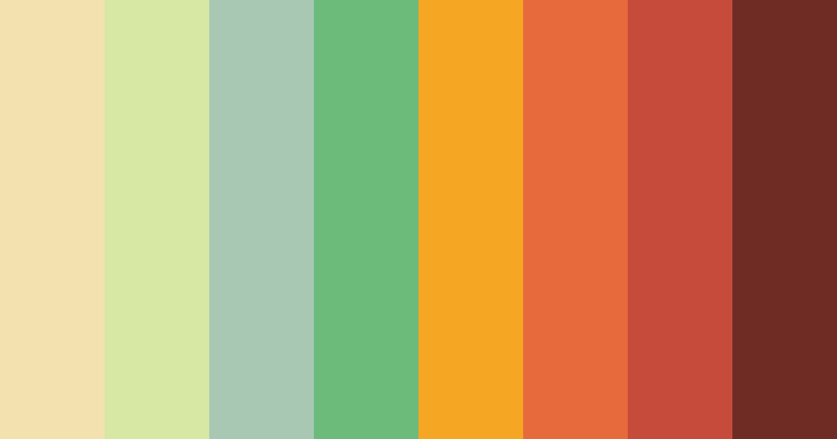 Download magical green and orange delight color palette PNG image (landscape)